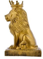 Lion Statue with Crown Sculpture Showpiece.