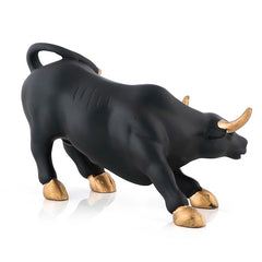 Geometric Stock Market Bull Resin Figurine Perfect Decor for Home and Office Big Size
