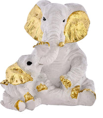 Elephant Family Mom and Baby showpiece