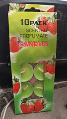 8-9 Hour Unscented Smokeless Candles ? For Diwali, Christmas, Weddings, Parties & Mood Dinners (10 Pc)