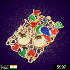 Rakasha Bandhan Special Puja Thali, Kumkum Thali Holder, Pooja Return Gift, Indian Housewarming Gifts, Brother / Bhai / Bhabhi / Sister / Family Rakhi for Rakshabandhan, Diwali