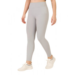 Generic Women's Polyester Solid Ankle length High Waisted Tights (Grey)
