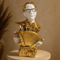 Accordion Musician Bust Showpiece