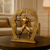 Golden Strength Abstract Statue