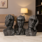 Modern Abstract Face Decor Statue Set