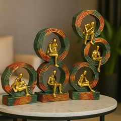 Golden Man in Ring Showpiece