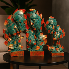 Leaf Face Sculpture Set