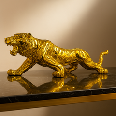 Golden Bengal Tiger Decor Statue