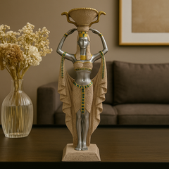 Egyptian Pharaoh & Queen Statue Set