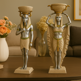 Egyptian Pharaoh & Queen Statue Set