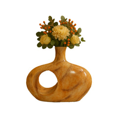 Donut Shaped Marble Finish Vase