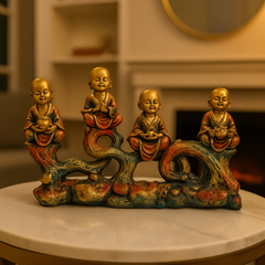 Polyresin Monk Figurine Set