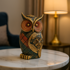 Golden Owl Decor showpiece Set