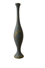 Tall Metallic Grey Polyresin Vase