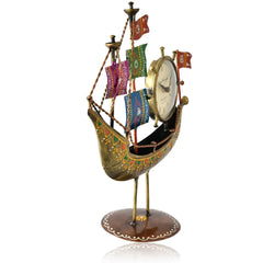 Ship-Themed Metal Table Clock | Ideal Corporate Gift