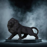 Premium Black Lion Sculpture