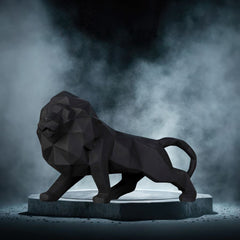 Premium Black Lion Sculpture