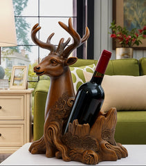 Deer Shaped Wine Bottle Holder Statue