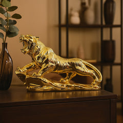 Golden tiger Decor Statue