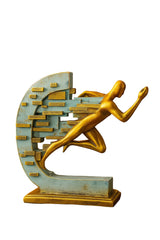 Abstract Running Man Sculpture
