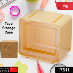 Durable Transparent Tape Storage Box ? Plastic Office Organizer
