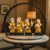 Golden Musician Sculpture Set Decor