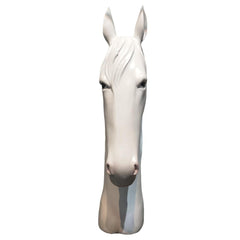 Decorative Girl & Horse Bust Statue Set