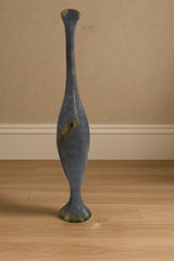 Tall Metallic Grey Polyresin Vase