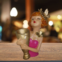 Pretty Girl Resin Decor Showpiece