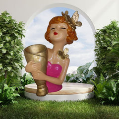 Pretty Girl Resin Decor Showpiece
