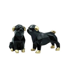 Black Dog Pair Decor Showpiece