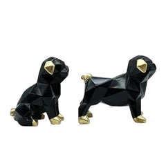 Black Dog Pair Decor Showpiece