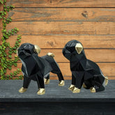 Black Dog Pair Decor Showpiece