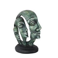 Handcrafted Lady Face Couple Statue
