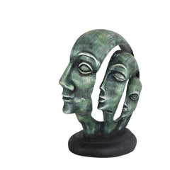 Handcrafted Lady Face Couple Statue