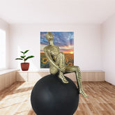 Thinking Lady On Ball Decor Showpieces