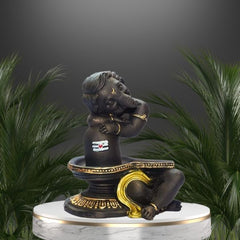 Lord Ganesha with Shivling Idol Decor Statue