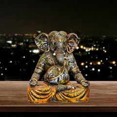 Multicolour Lord Ganesha Resin Idol Statue