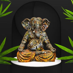 Multicolour Lord Ganesha Resin Idol Statue