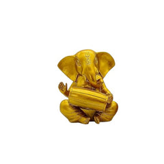 Golden Ganesha Musician Decor Showpiece Set