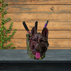 German Shephard Dog Pen Stand Decor Showpiece