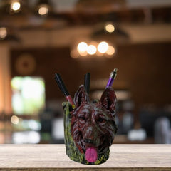 German Shephard Dog Pen Stand Decor Showpiece