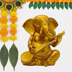 Decorative Ganesha with Musical Veena Statue