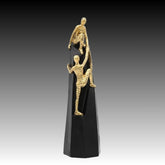 Luxury Abstract Design Golden Black Metal Crafts Sculptures Climbing Man Figurines for Home Decorative