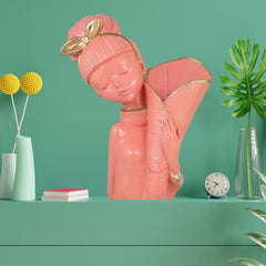 Enchanting Girl Holding Vase Showpiece