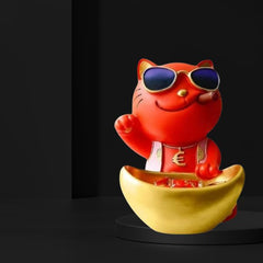 Modern Cat Storage Keyholder Statue
