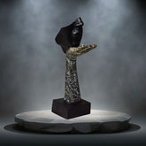 Resin Kissingg Face Statue Sculptures Fantasy Showpieces Creative Abstract Design Art Figurine For Home Living Room Decorative Display (Thinking Face)