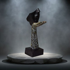 Resin Kissingg Face Statue Sculptures Fantasy Showpieces Creative Abstract Design Art Figurine For Home Living Room Decorative Display (Thinking Face)