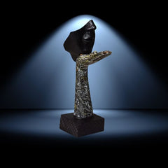 Resin Kissingg Face Statue Sculptures Fantasy Showpieces Creative Abstract Design Art Figurine For Home Living Room Decorative Display (Thinking Face)