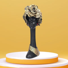 African Flower Lady Showpiece for Home Decor